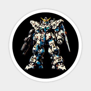 Epic Mecha Showdown T-Shirt: Anime Giant Robot Battle Tee Magnet